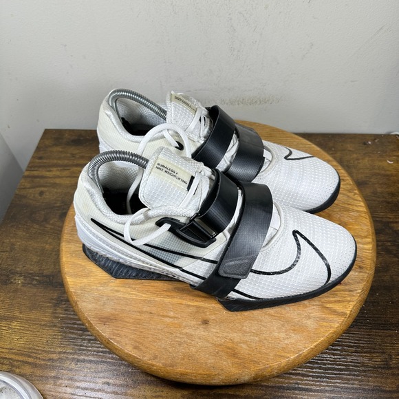 Nike Romaleos 4 Weightlifting Shoes CD3463-101 White Black Mens Size 9.5 - Picture 1 of 9